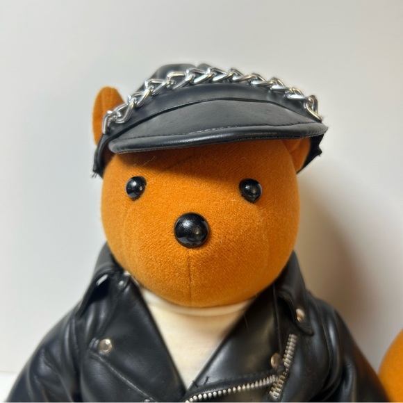Motorcycle Ted Teddy Couple Eastern Accessories Toots Bears Biker Plush Vintage - Picture 6 of 7